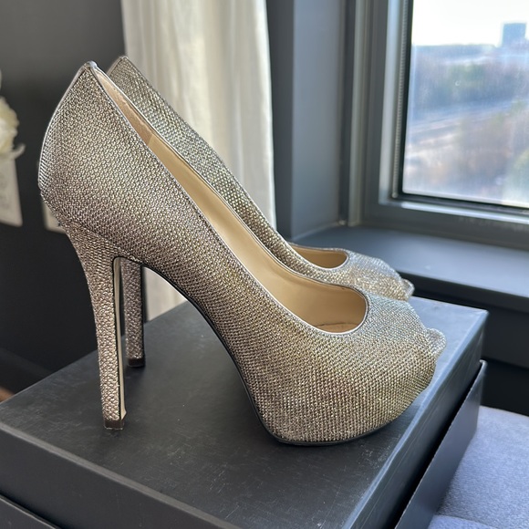 Peep-toe Sparkle Pump - Picture 8 of 8